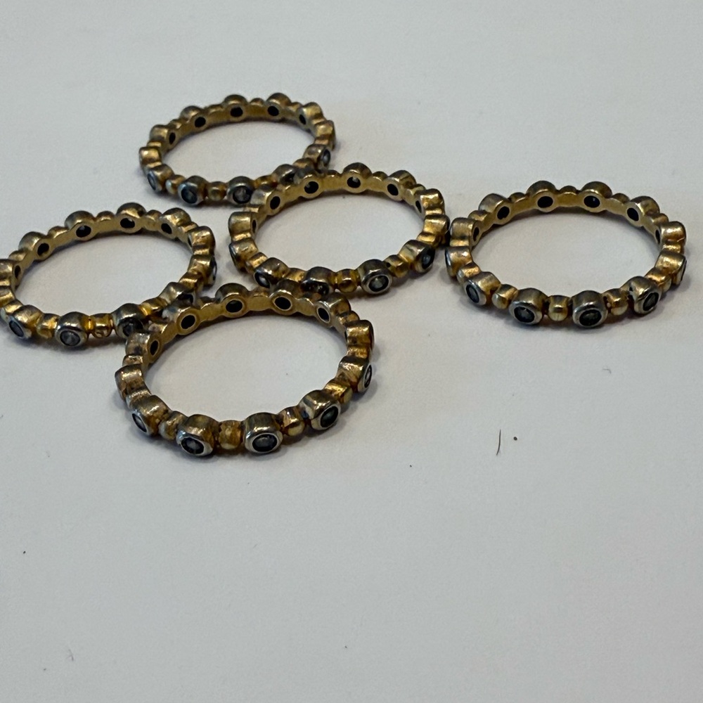 Stacking  Rings with stones. - Picture 2 of 5